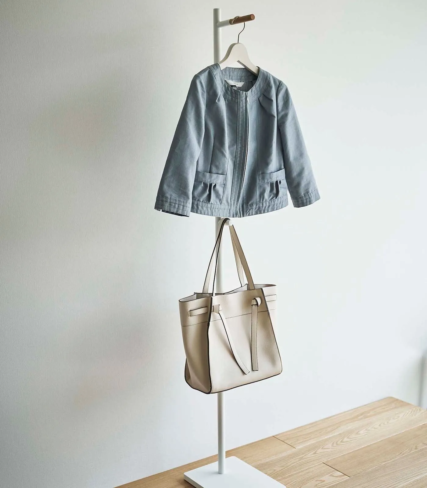 Steel   Wood Single Side Coat Rack · Yamazaki Home
