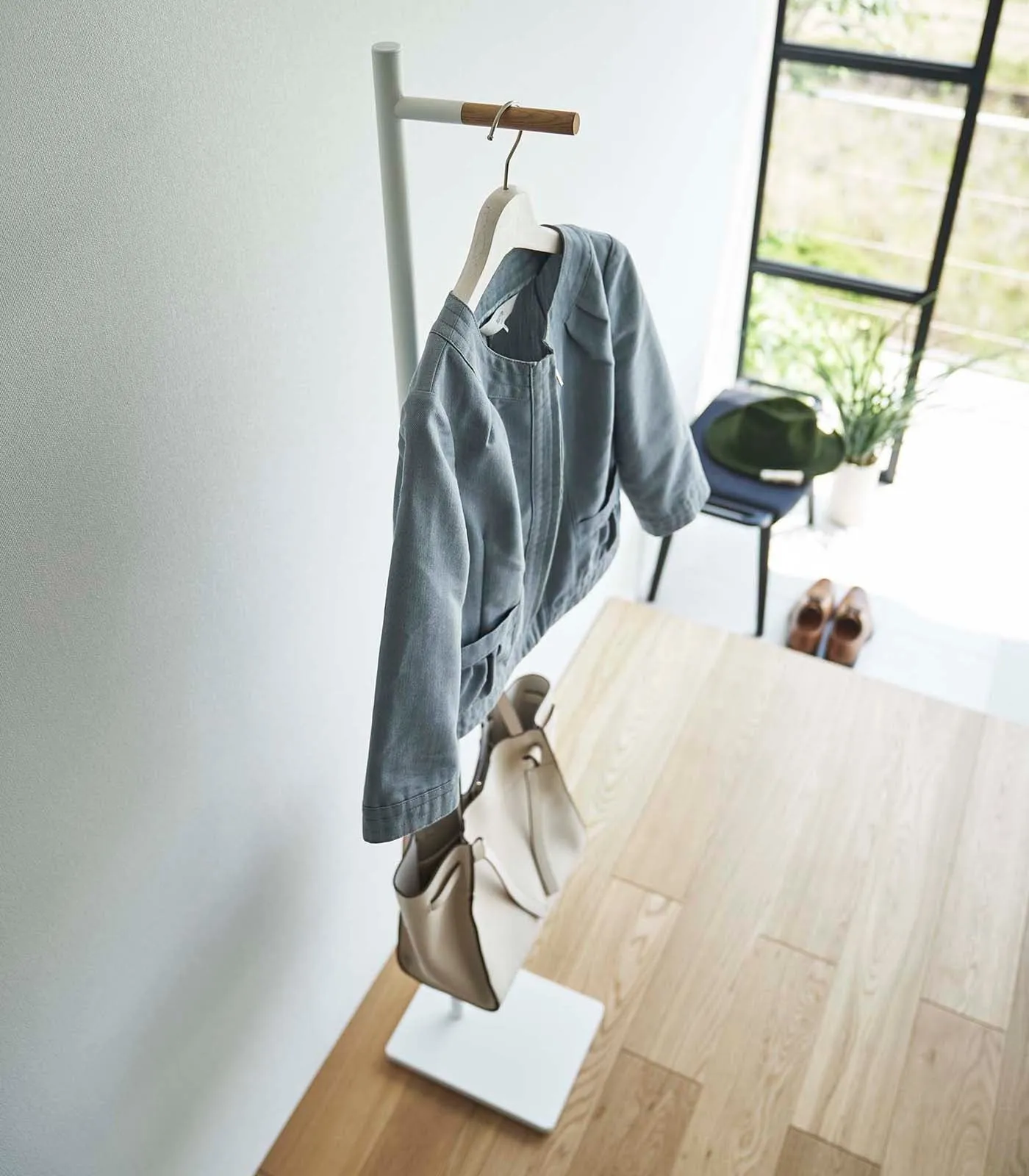 Steel   Wood Single Side Coat Rack · Yamazaki Home