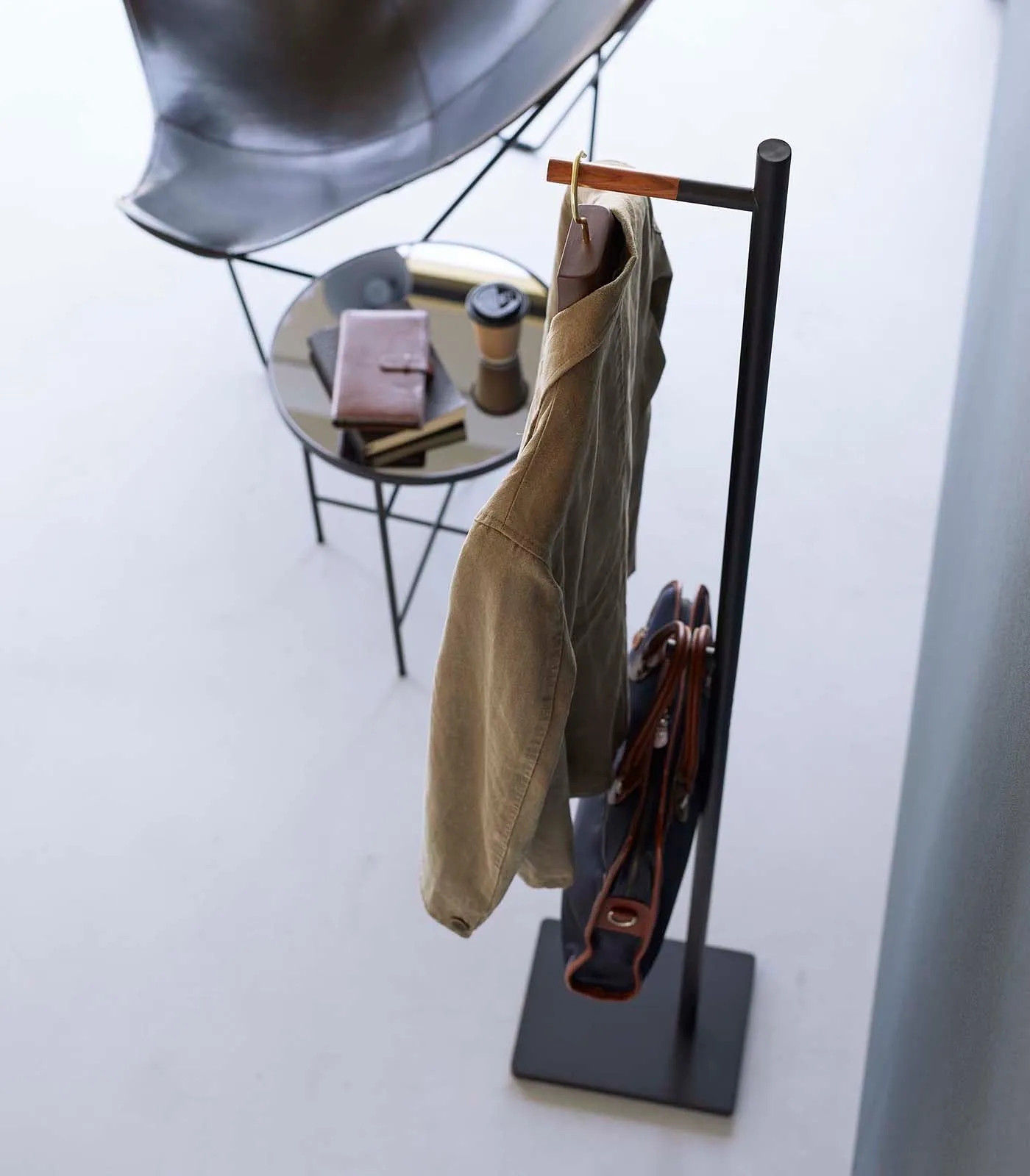 Steel   Wood Single Side Coat Rack · Yamazaki Home