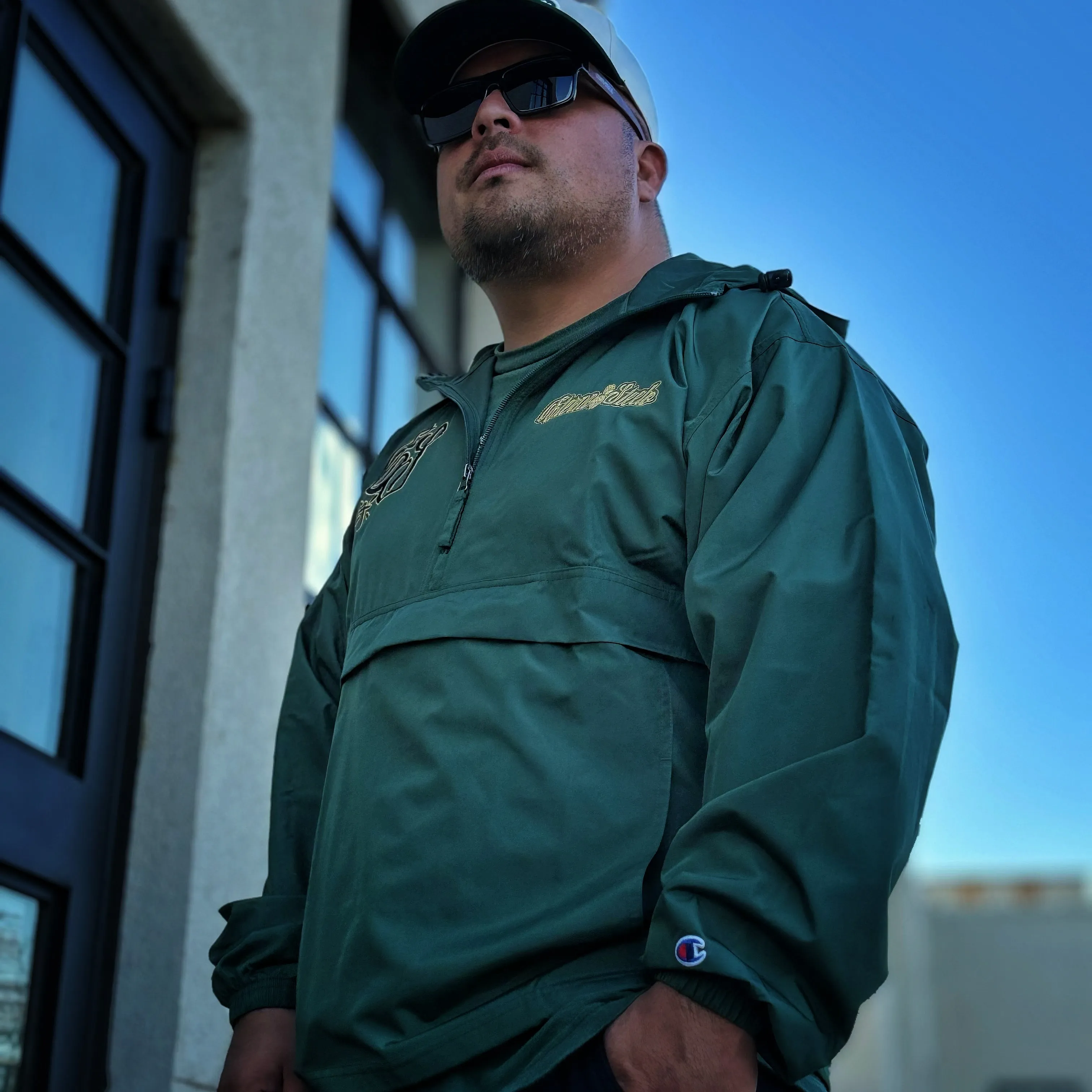 Steelo Hooded windbreaker (Dark Green)