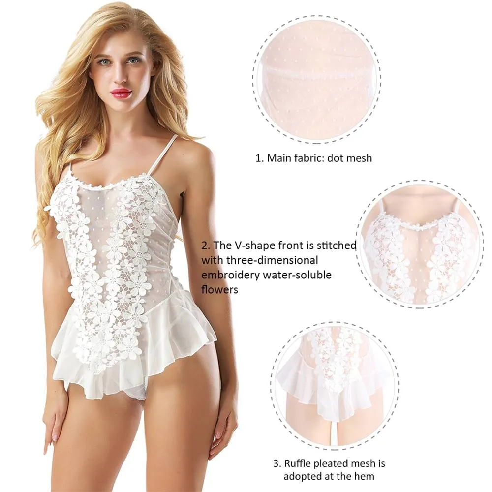 Stereoscopic Flower Lace Sexy Babydoll Egypt