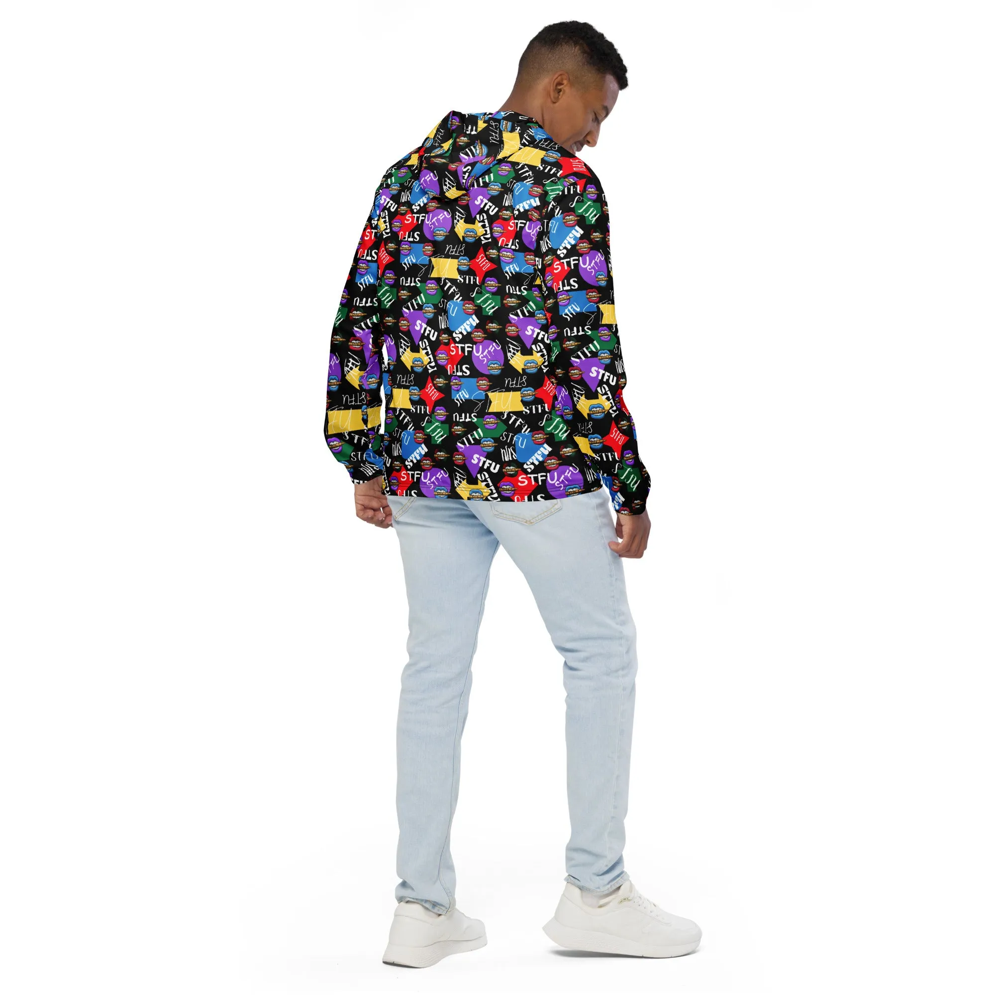 STFU Logos and Colors Men’s Windbreaker - Black