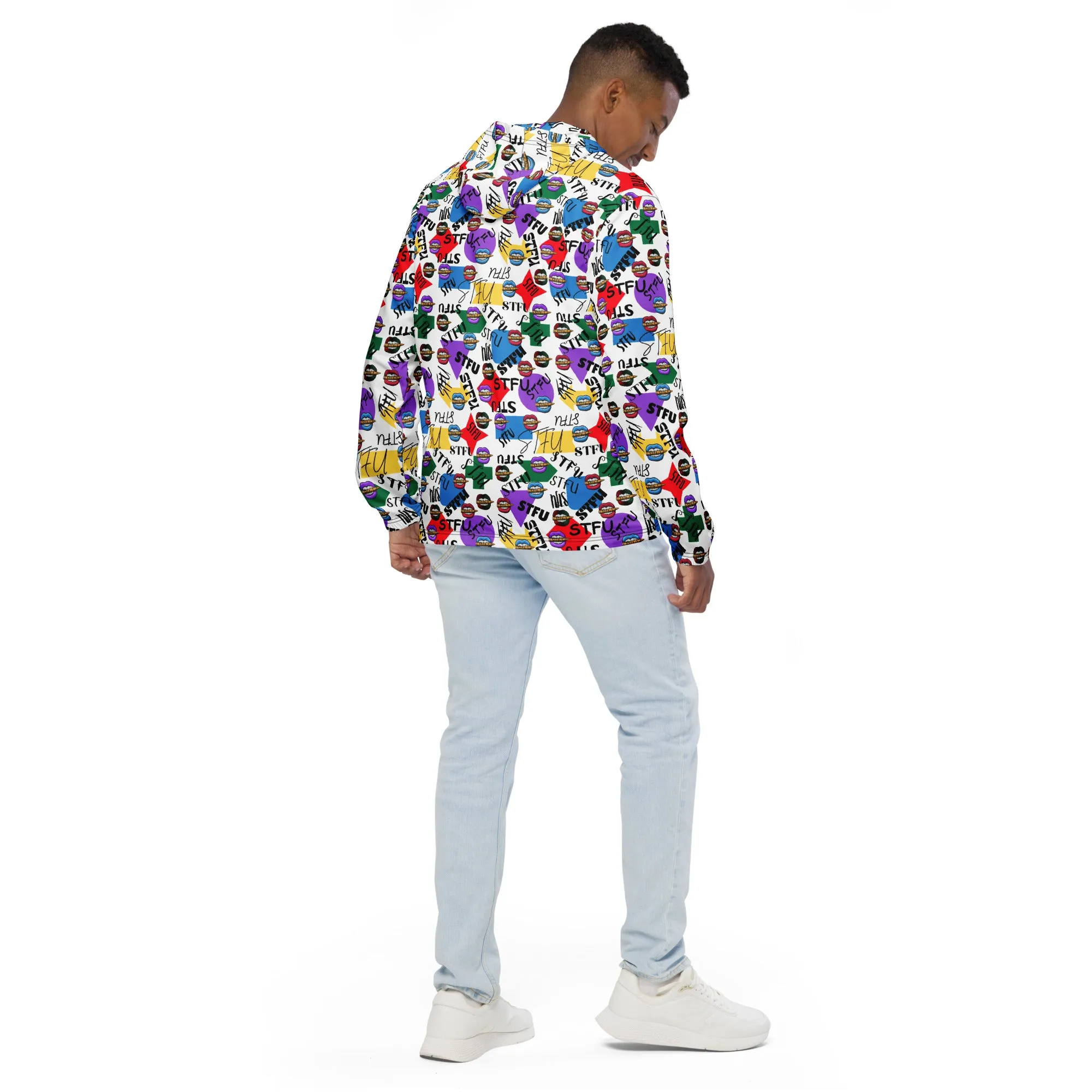 STFU Logos and Colors Men’s Windbreaker - White