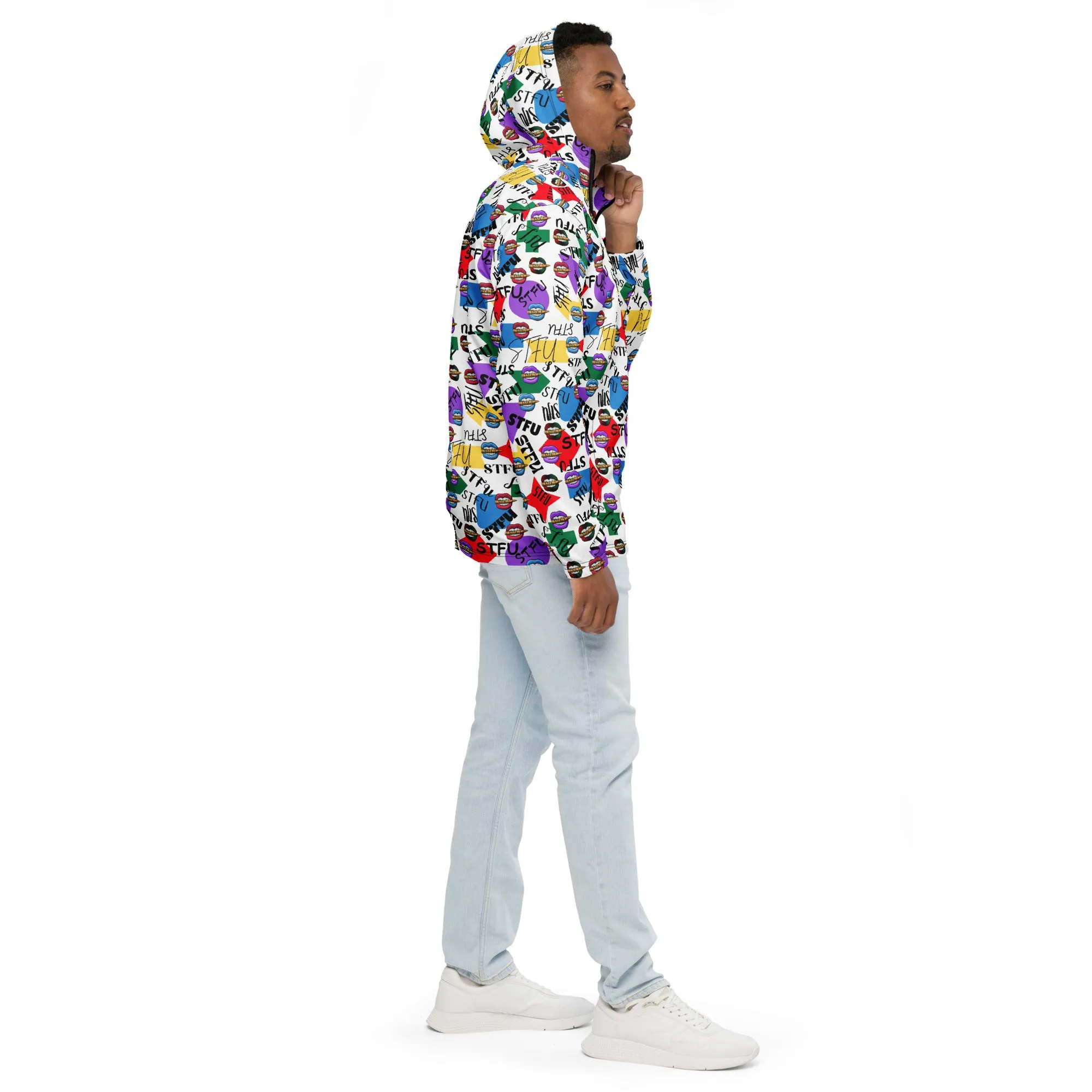STFU Logos and Colors Men’s Windbreaker - White