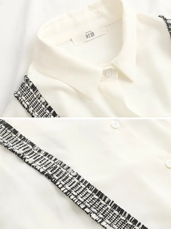 storexq Loose Cropped Black Light Shirts Blouses