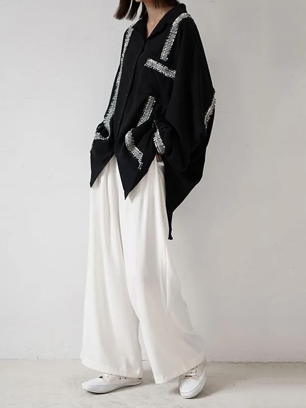 storexq Loose Cropped Black Light Shirts Blouses