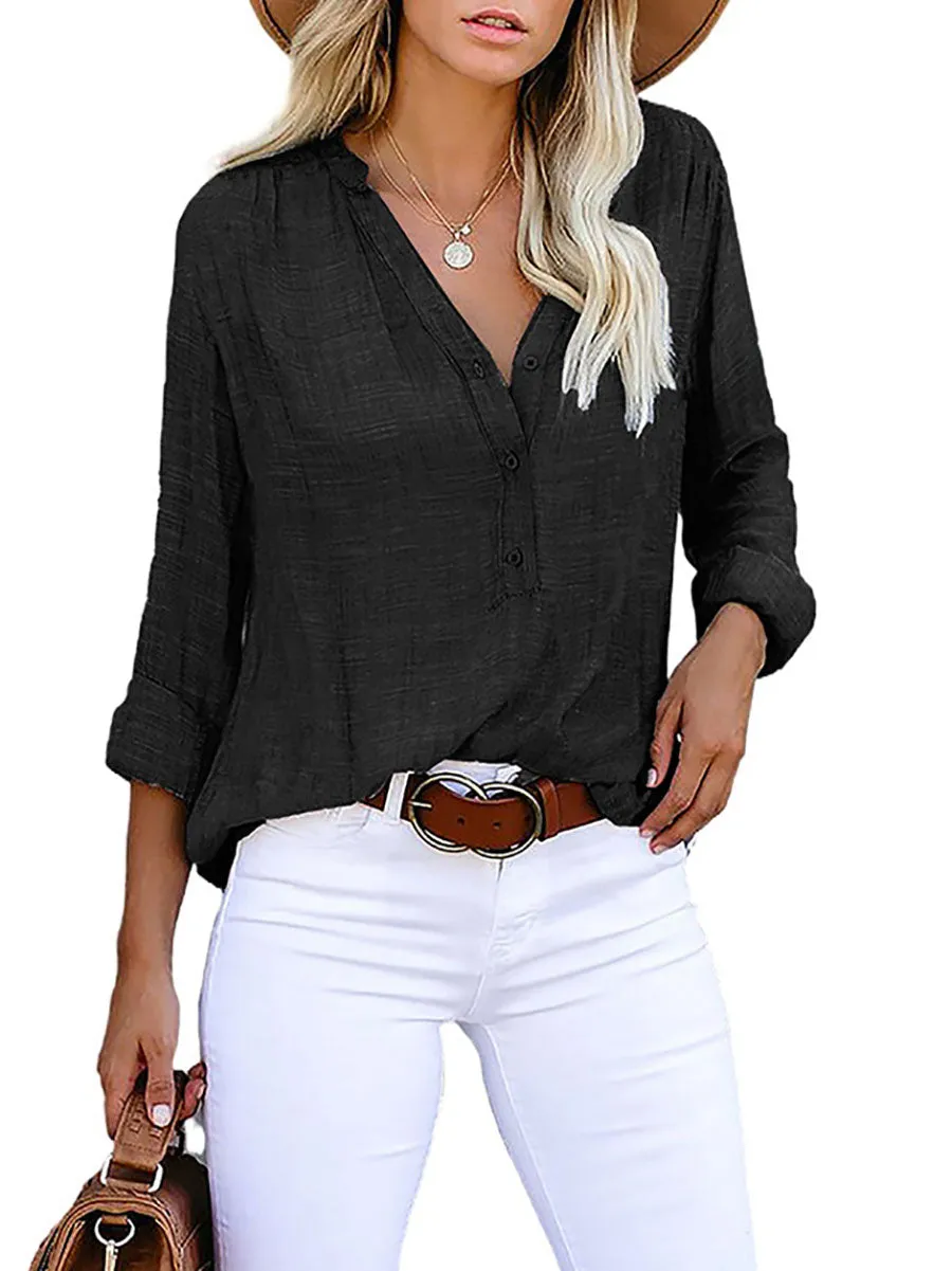 Stunncal Loose Fashion Striped Long Sleeve Shirt(9 colors)