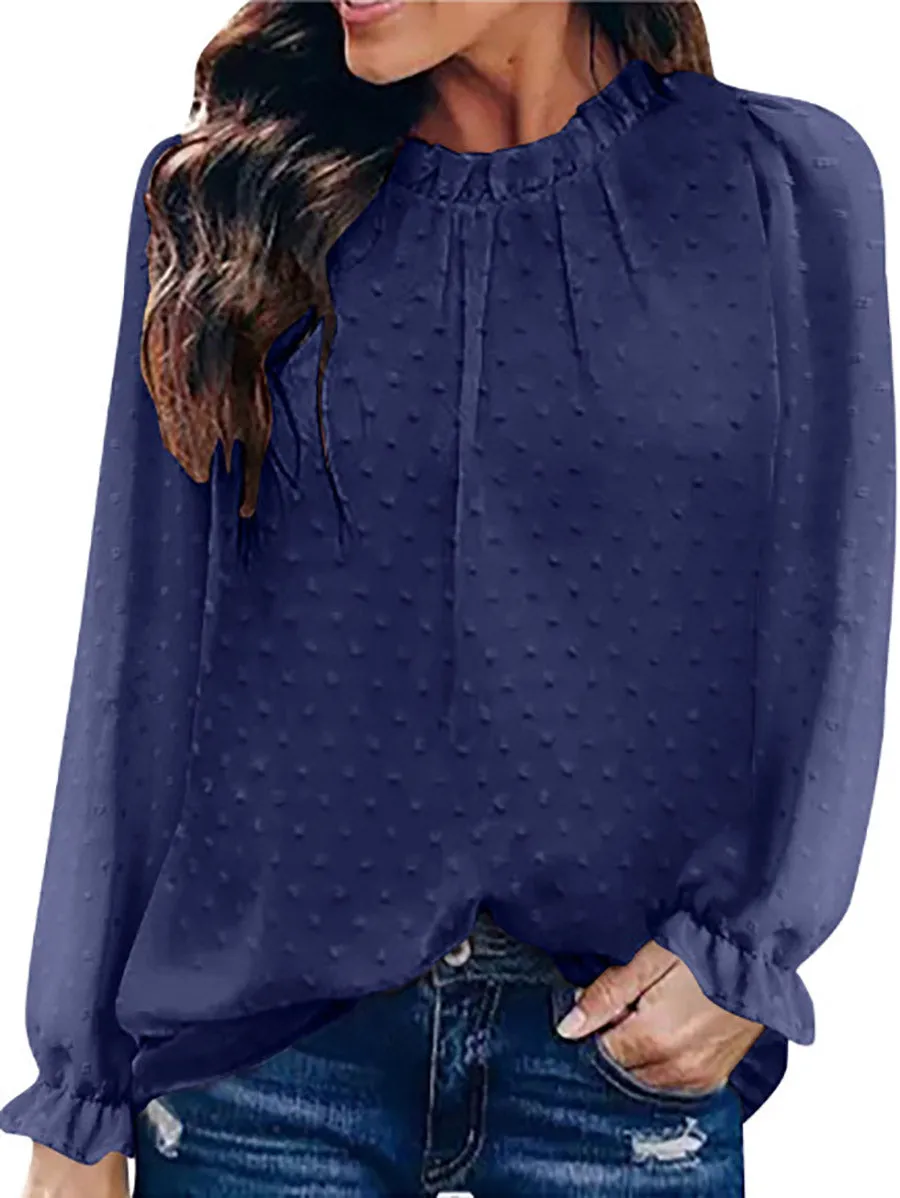 Stunncal Round Neck Long Sleeve Shirt (5 colors)