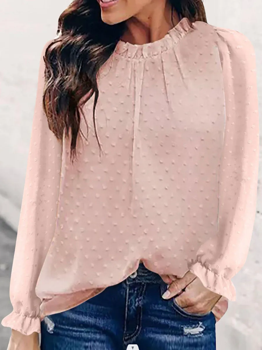 Stunncal Round Neck Long Sleeve Shirt (5 colors)