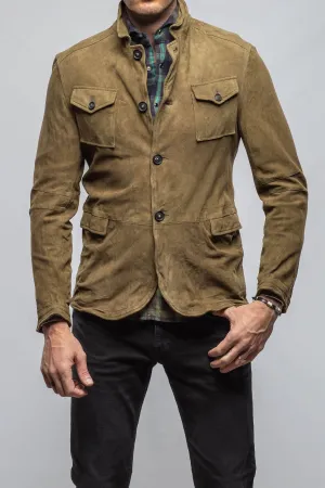 Suede 4 Pocket Jacket In Salvia