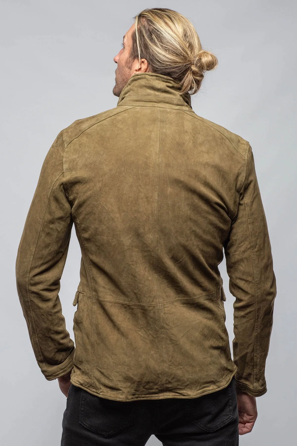 Suede 4 Pocket Jacket In Salvia