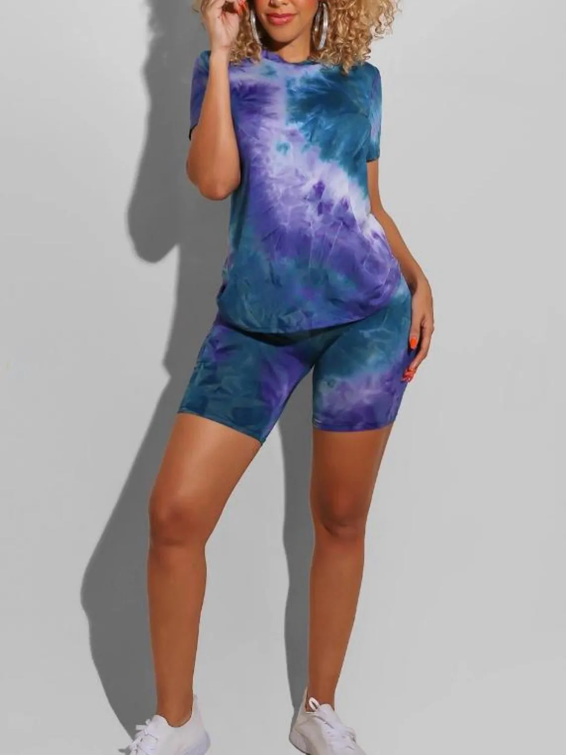 Summer Clearance! Tie-Dye Matching Short Set ‼️PURPLE