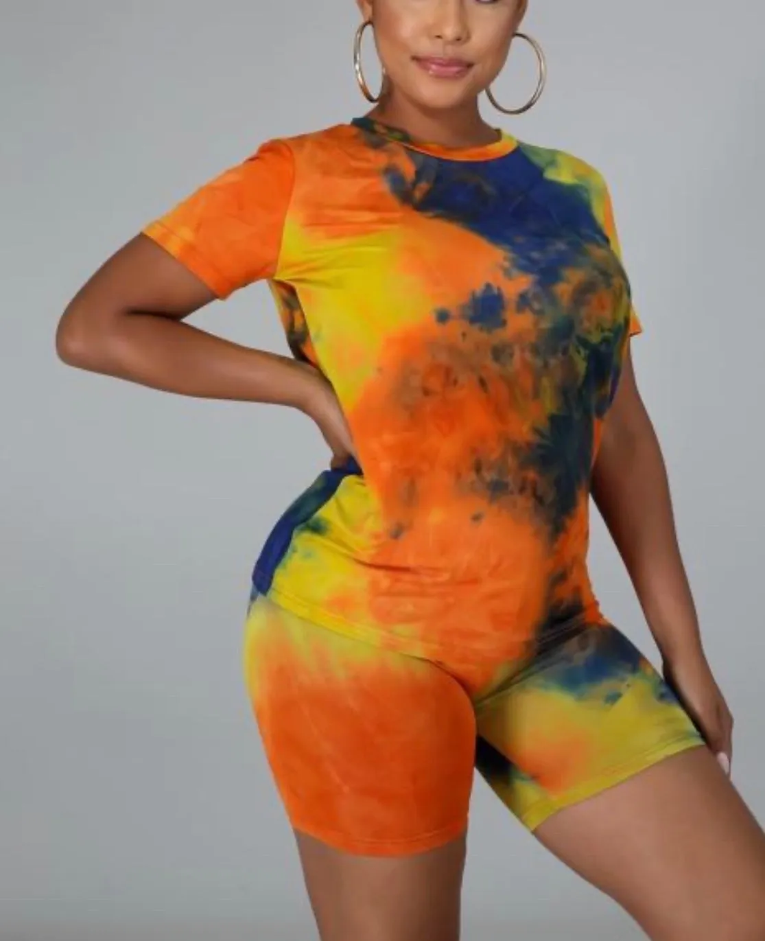 Summer Clearance! Tie-Dye Matching Short Set ‼️PURPLE