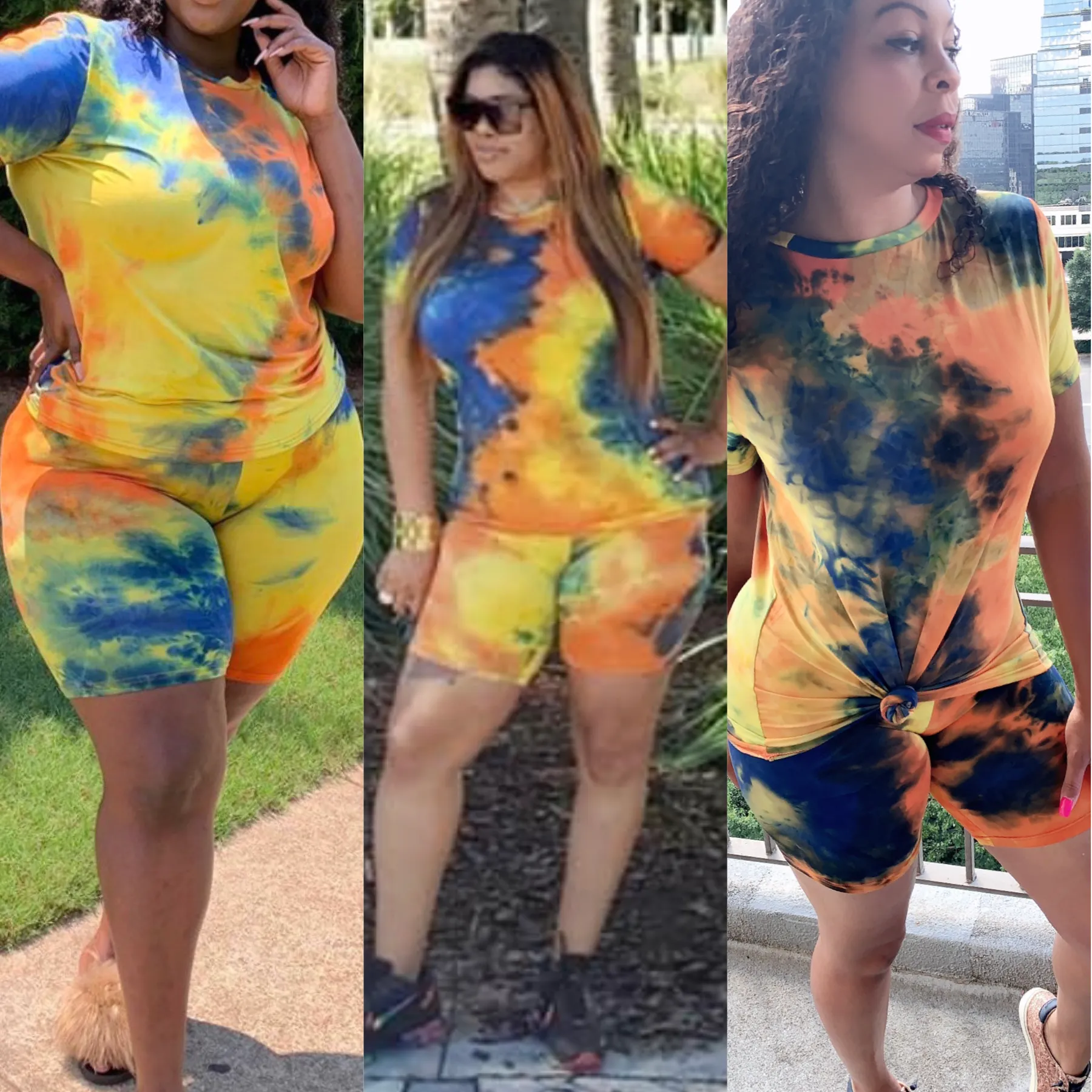 Summer Clearance! Tie-Dye Matching Short Set ‼️PURPLE