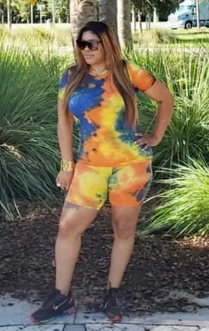 Summer Clearance! Tie-Dye Matching Short Set ‼️PURPLE