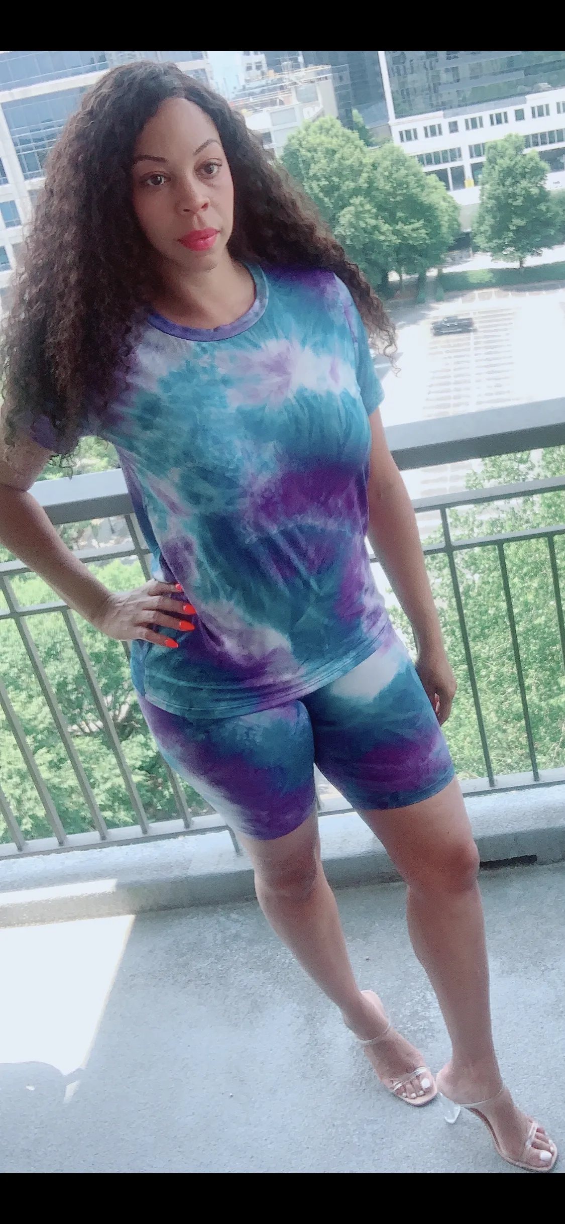Summer Clearance! Tie-Dye Matching Short Set ‼️PURPLE