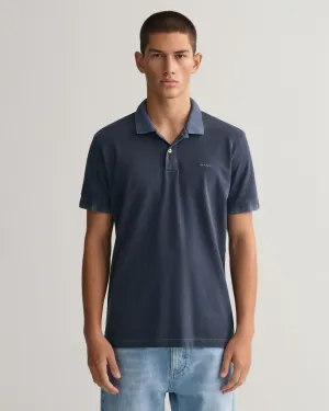 Sunfaded Piqué Polo Shirt in Evening Blue