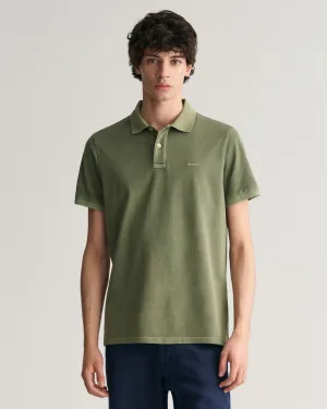 Sunfaded Piqué Polo Shirt in Green