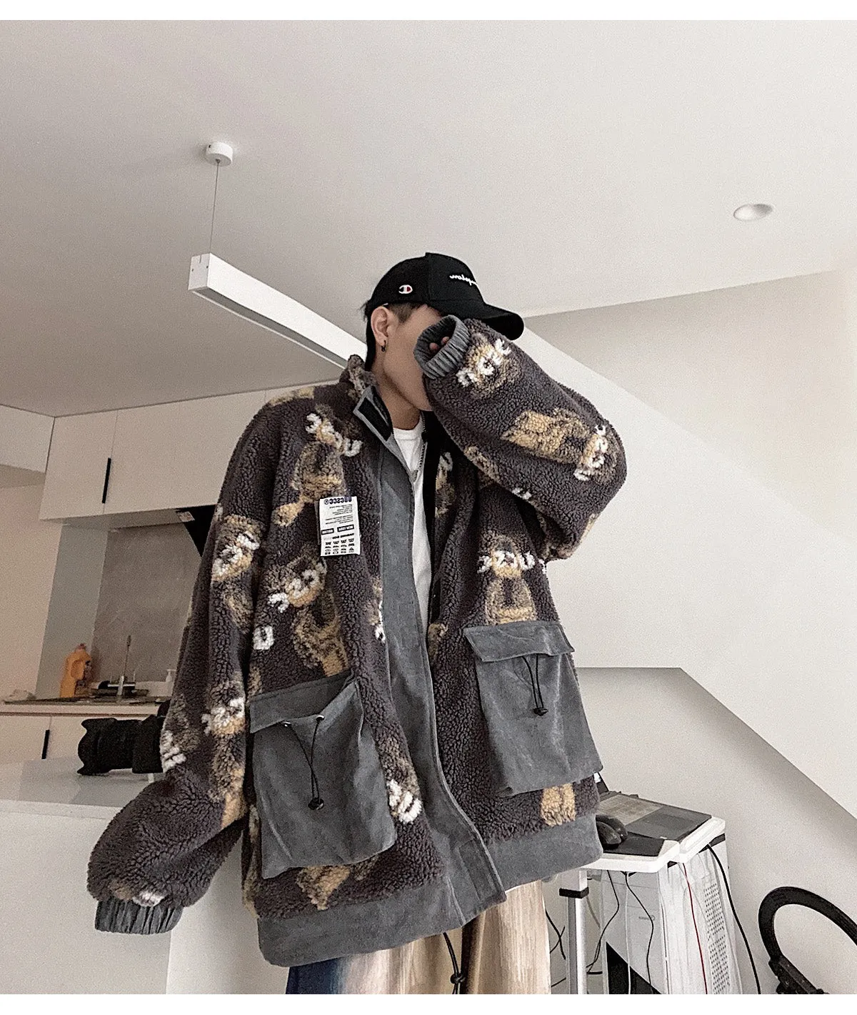Teddy Fleece Utility Jacket