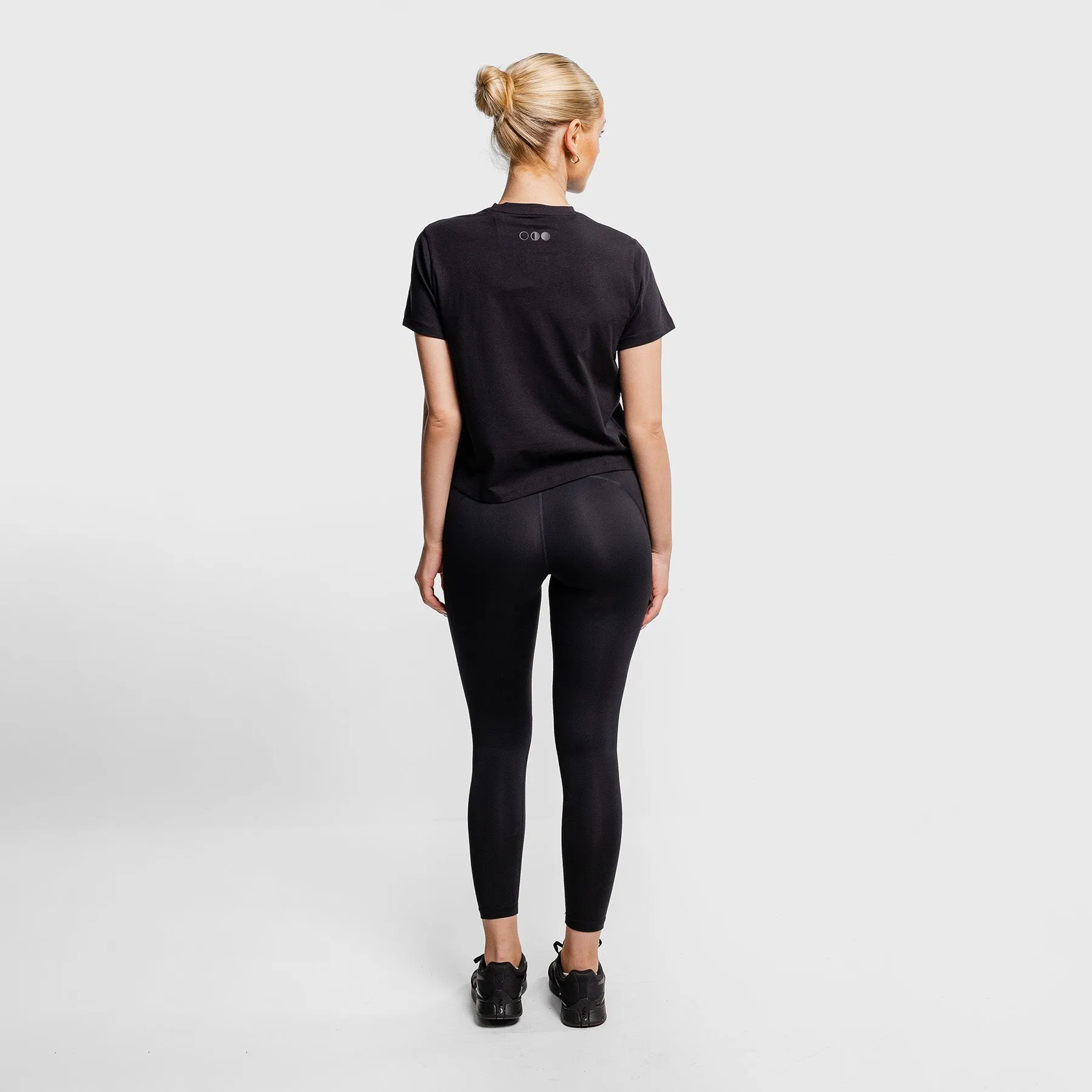 THE BRAVE - SIGNATURE CROPPED T-SHIRT - BLACK