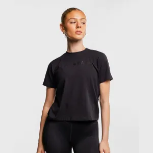 THE BRAVE - SIGNATURE CROPPED T-SHIRT - BLACK
