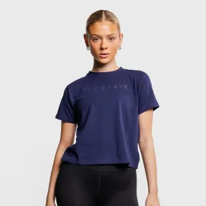 THE BRAVE - SIGNATURE CROPPED T-SHIRT - DARK NAVY