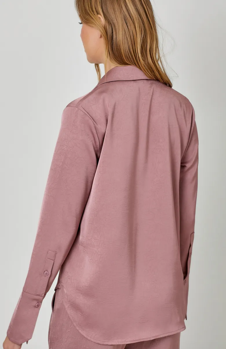 The Joelle V-Neck Satin Blouse