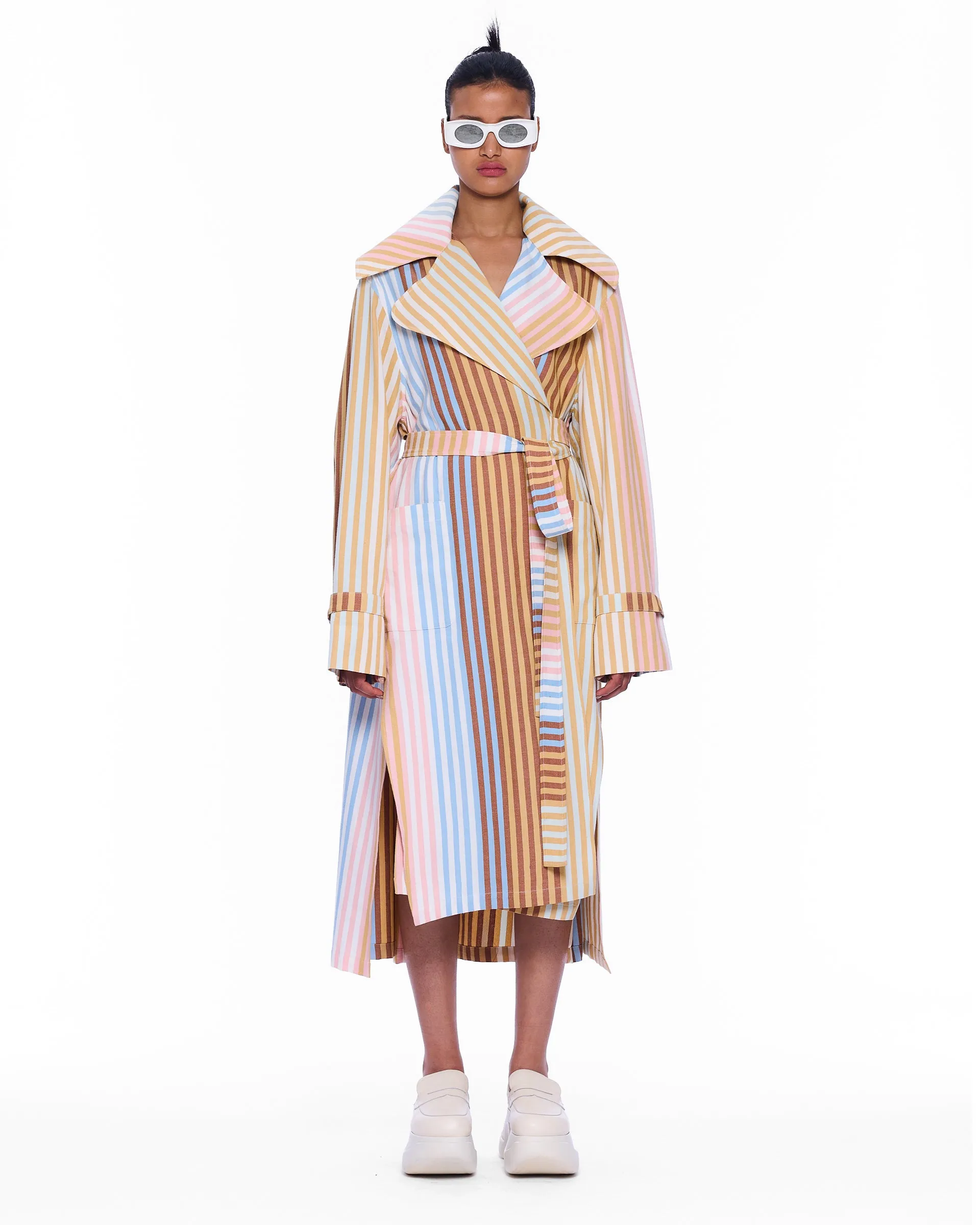 The Trench Shirt Dress : Stripe 14