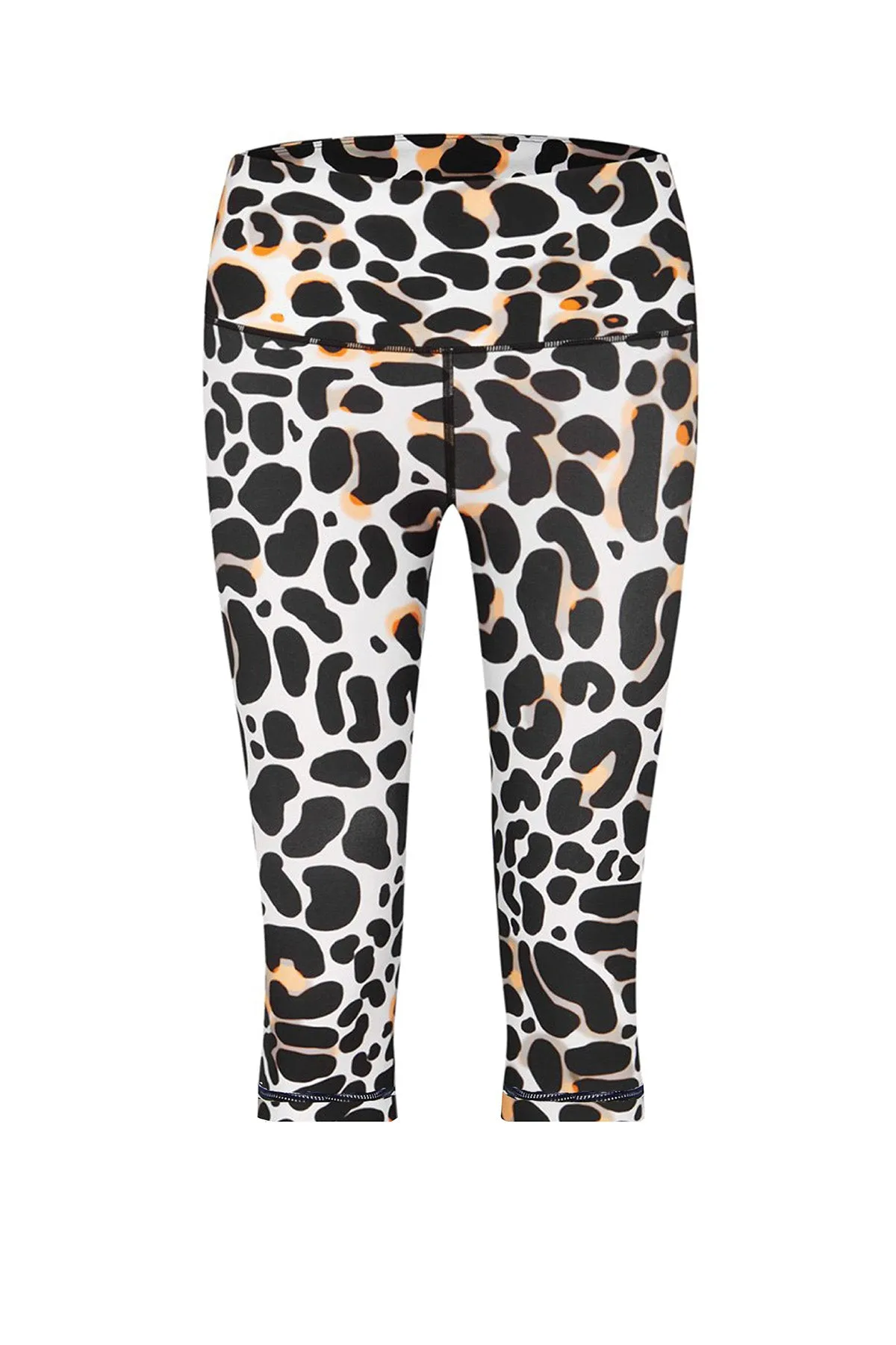 Theodora One Pocket Capri Tights Womens Leopard Print