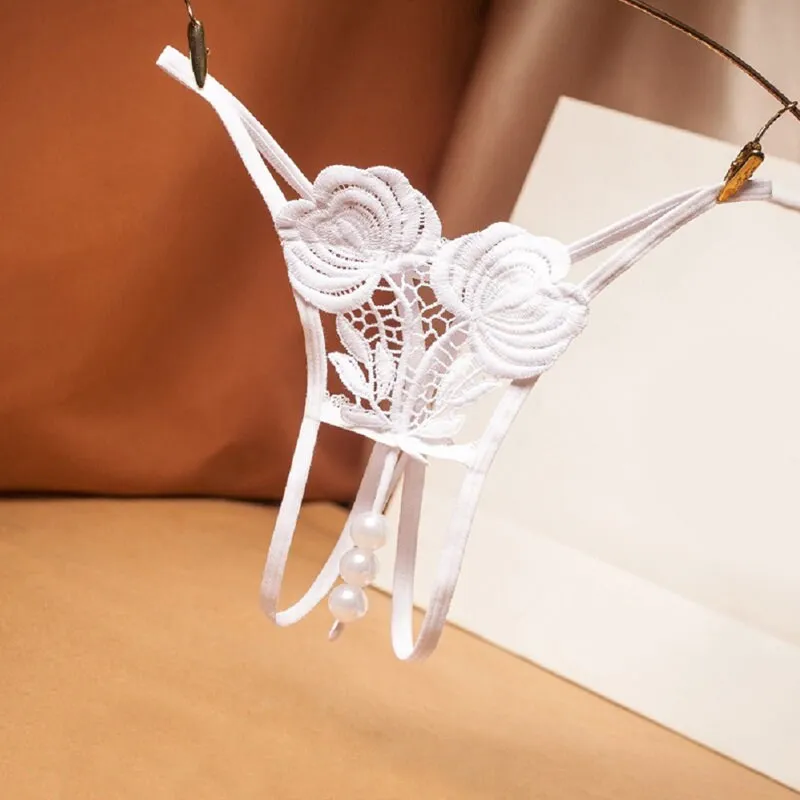 Thong | Panties | G String | G Strings | Crotchless Panties | Sexy Panties | Pearl Thong | Womens Thongs | See Through Panties | Lace Thong