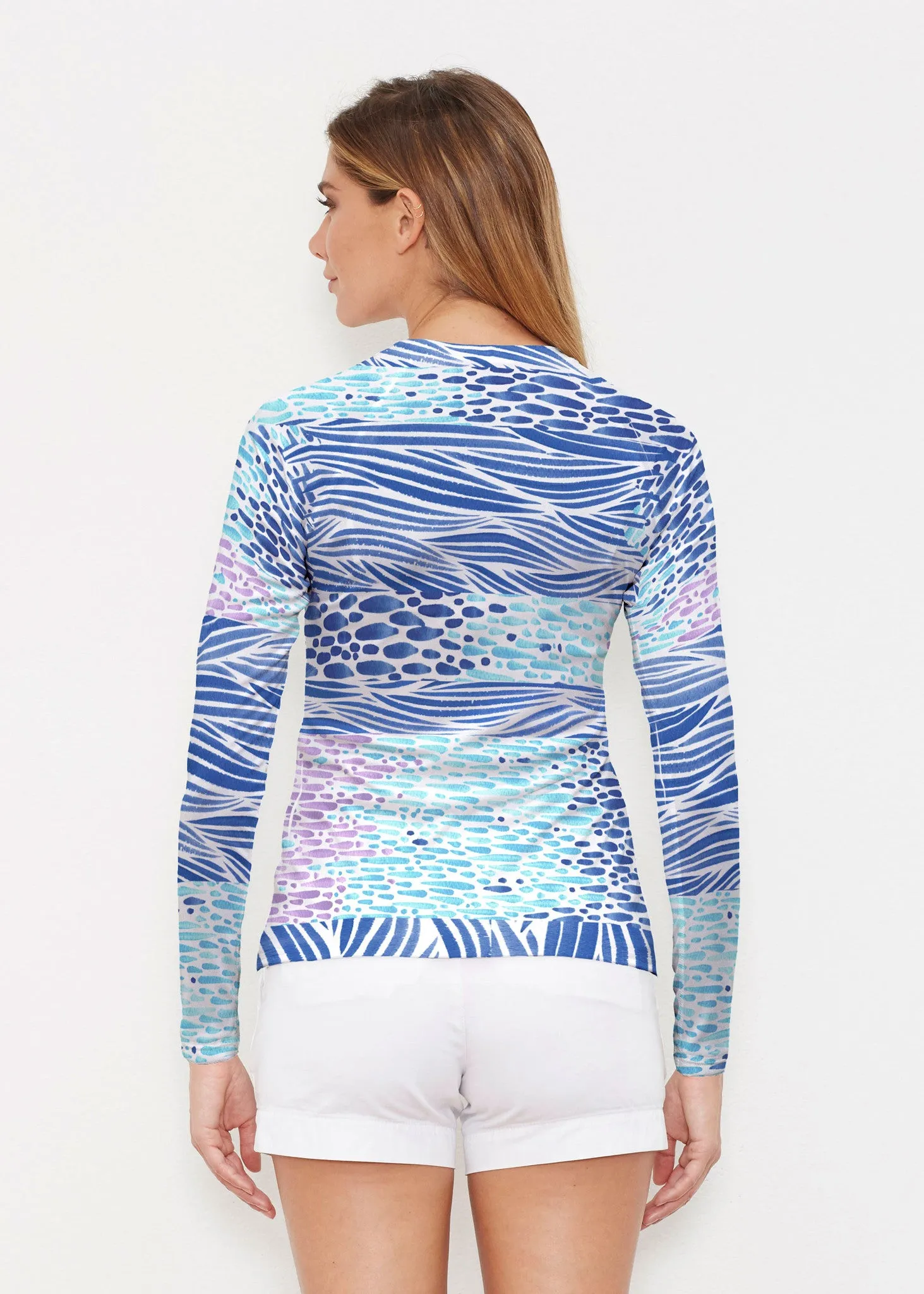 Tidal Stripe (11080) ~ Long Sleeve Rash Guard