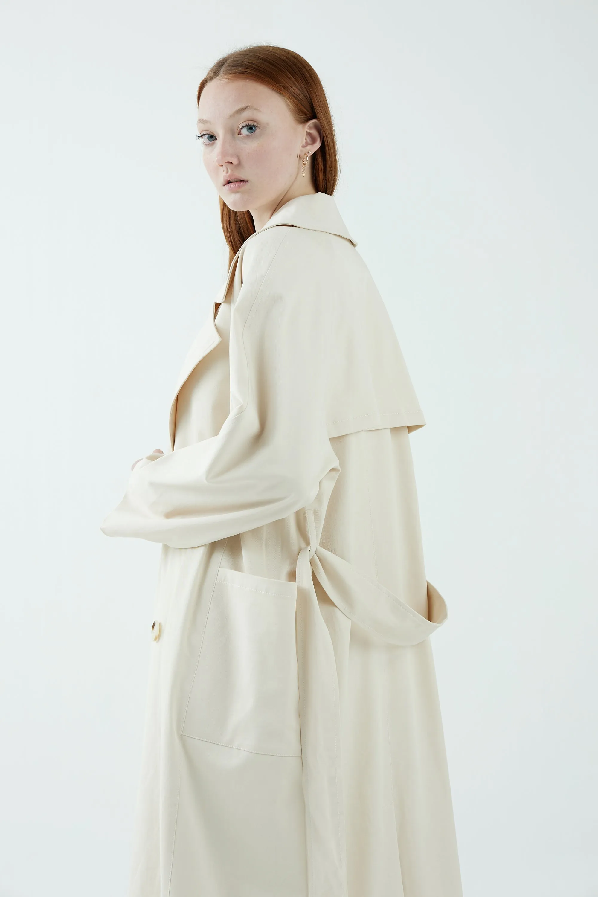 Time Again Relaxed Trench, Natural | THIRD FORM