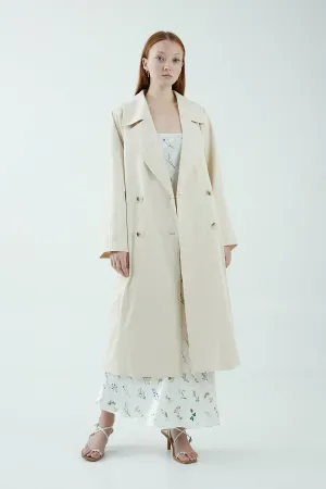 Time Again Relaxed Trench, Natural | THIRD FORM