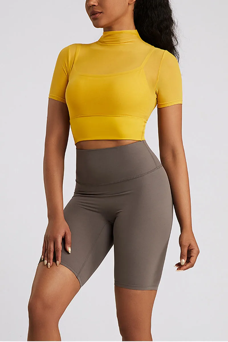 TM0564 Mesh Workout Crop Top