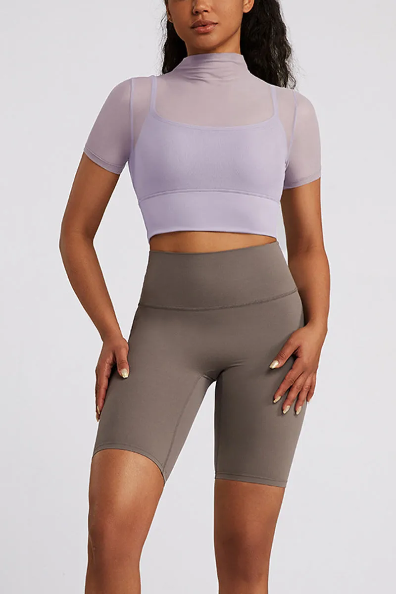TM0564 Mesh Workout Crop Top