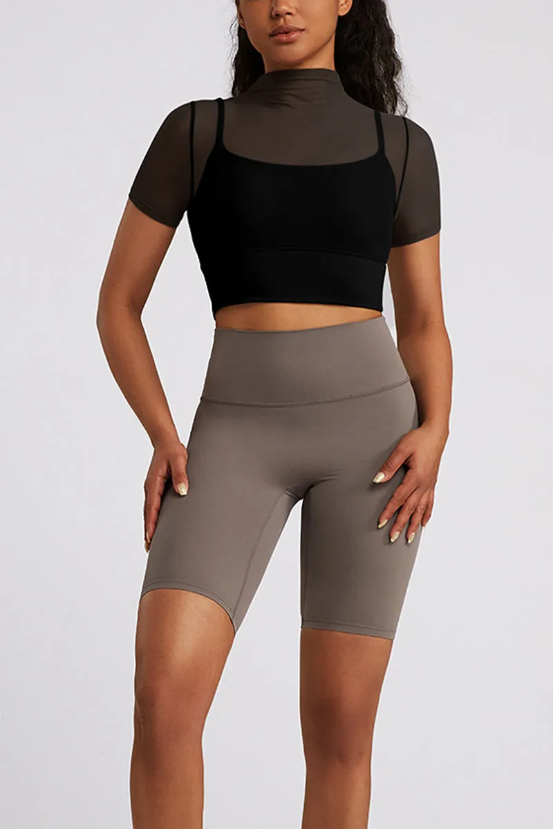TM0564 Mesh Workout Crop Top