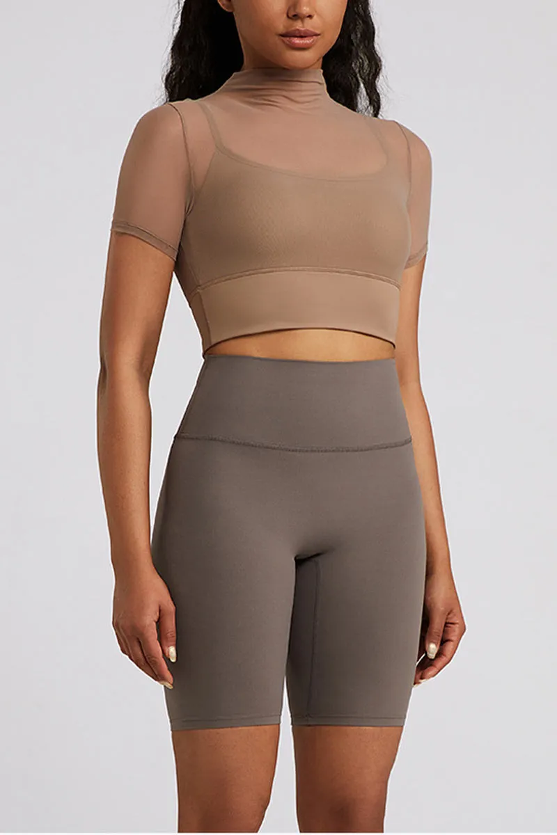 TM0564 Mesh Workout Crop Top