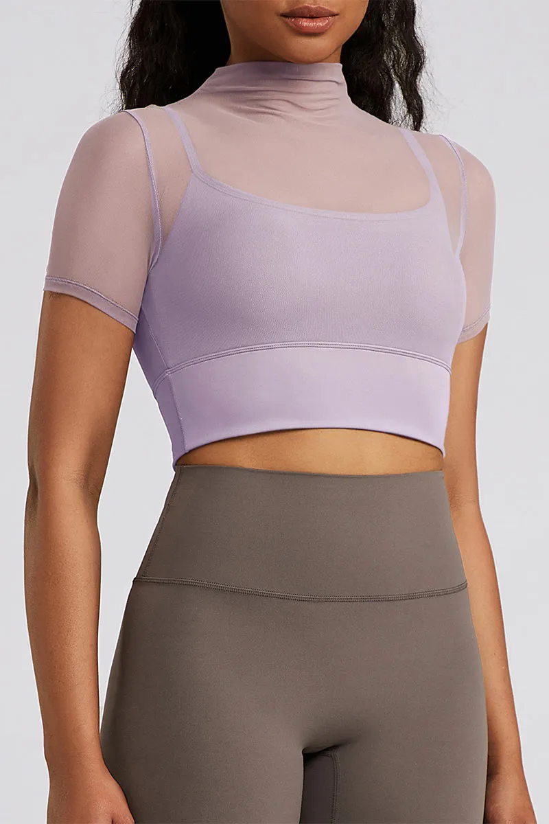 TM0564 Mesh Workout Crop Top