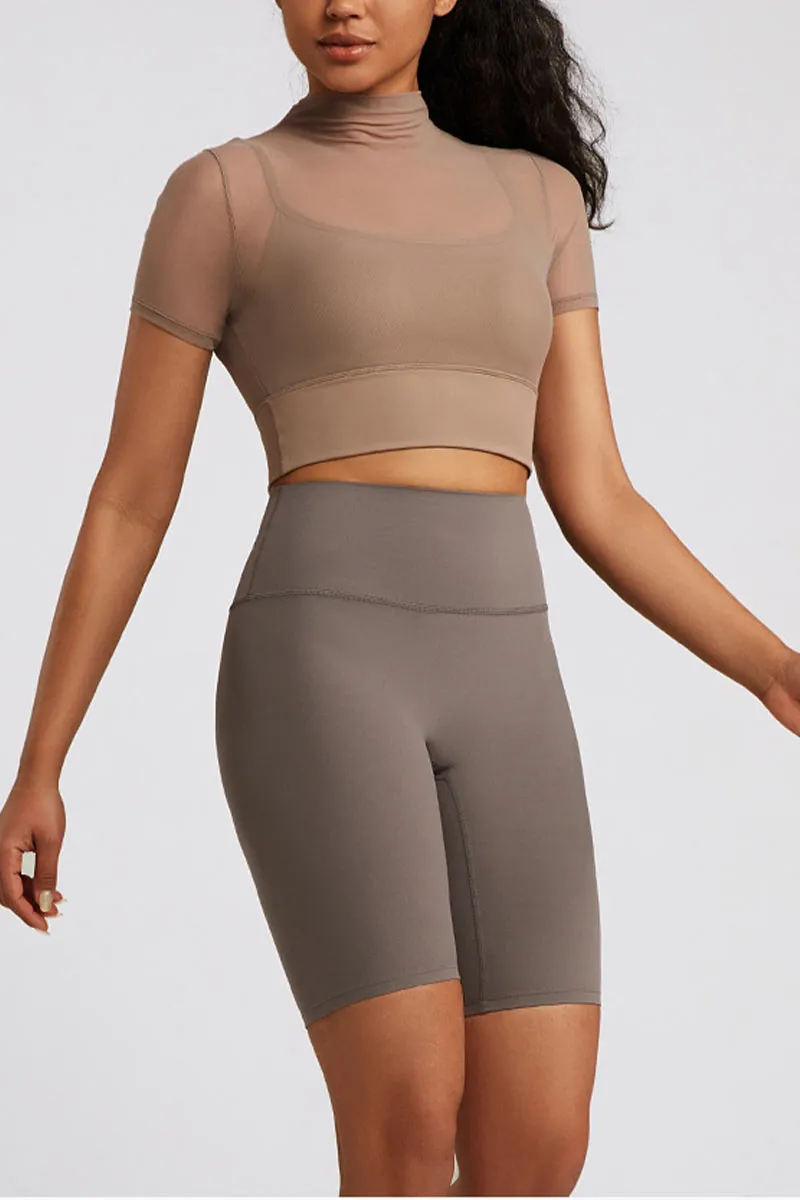 TM0564 Mesh Workout Crop Top