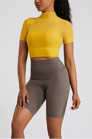 TM0564 Mesh Workout Crop Top
