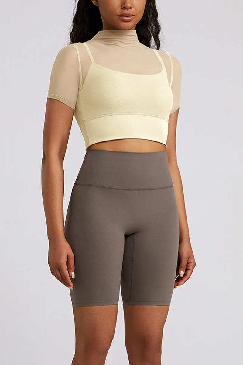 TM0564 Mesh Workout Crop Top
