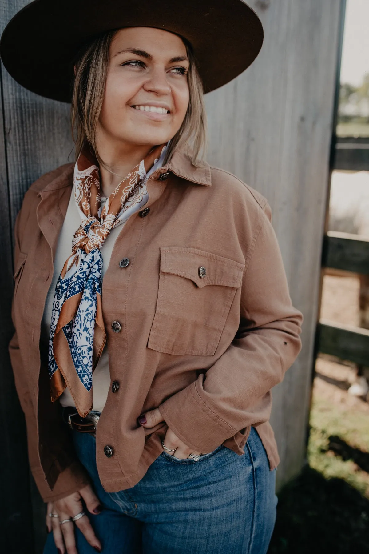 'Tombstone' Tan Lightweight Utility Jacket (L & XL Only)