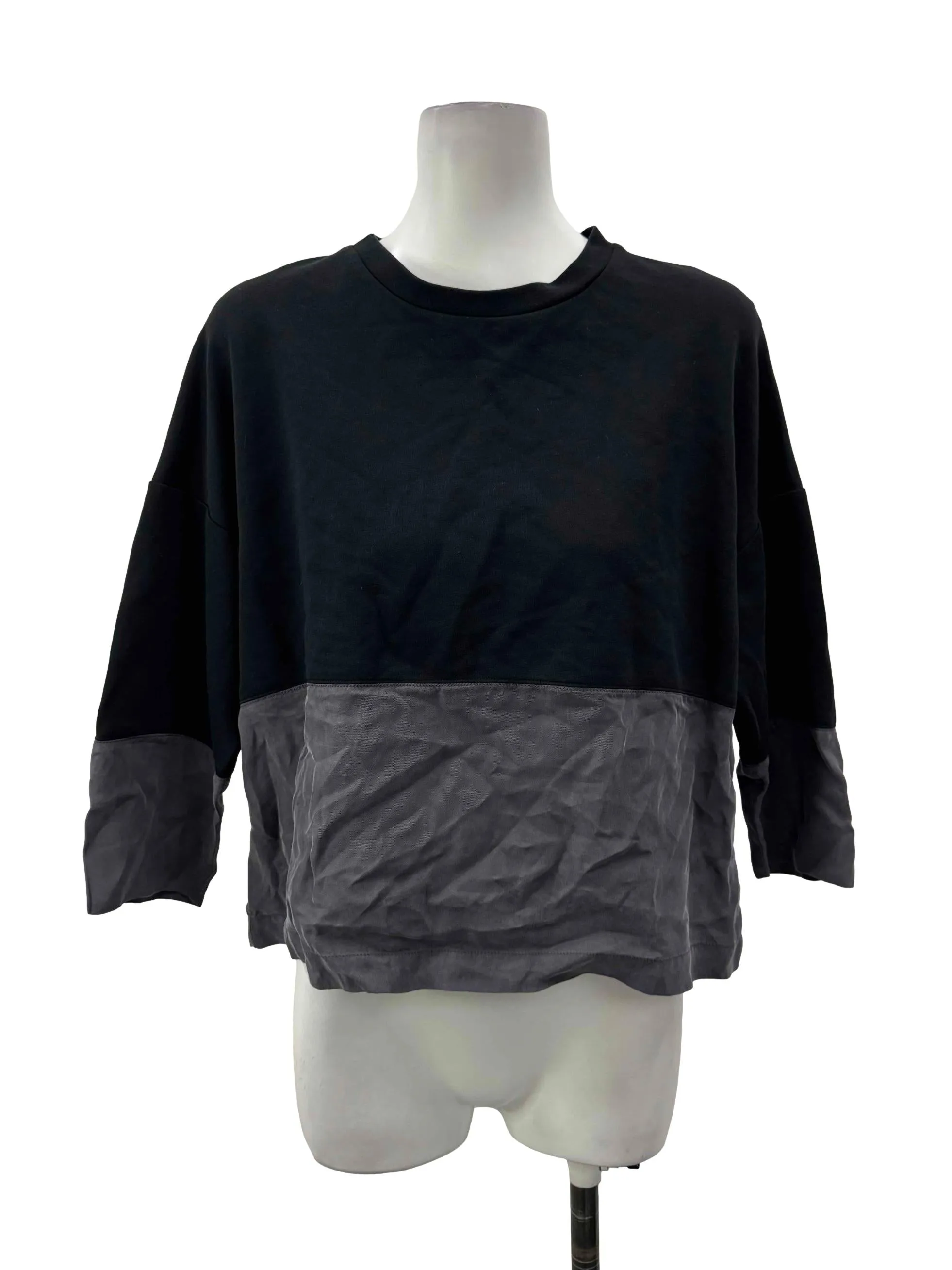 Two Tone Round Neck Top