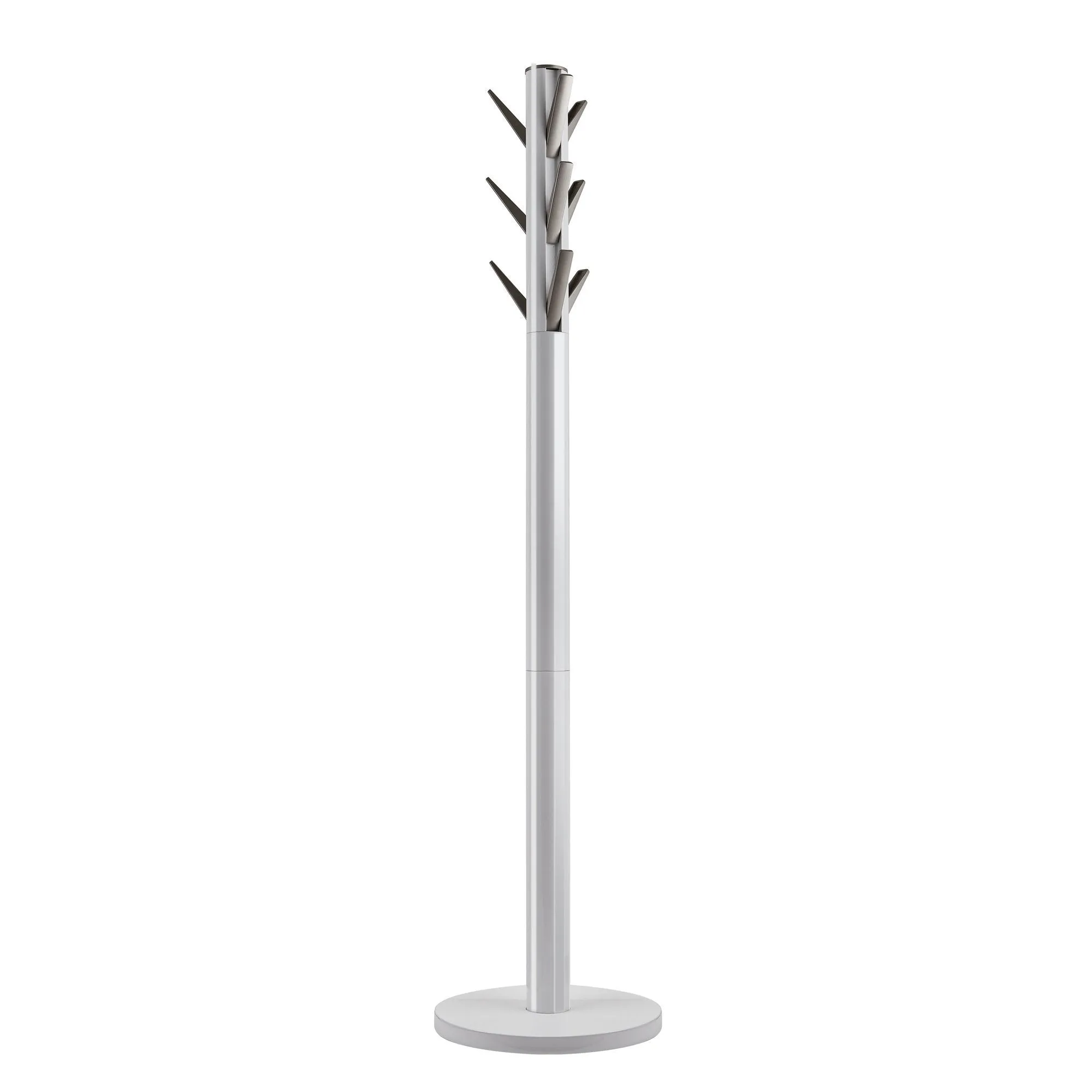 Umbra Flapper Coat Rack, Clothing Hanger, Umbrella Holder, and Hat Organizer, Great for Entryway, White/Nickel