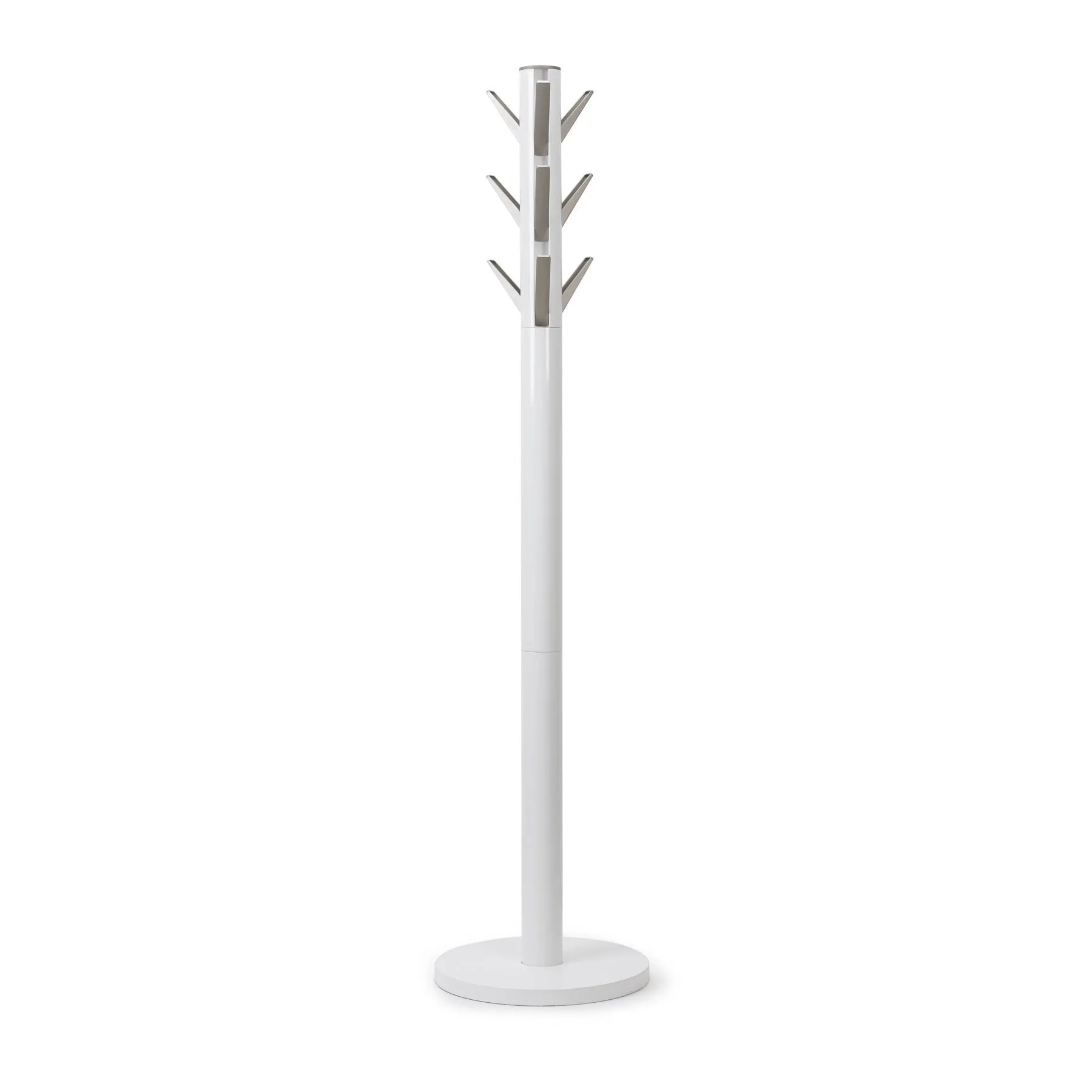 Umbra Flapper Coat Rack, Clothing Hanger, Umbrella Holder, and Hat Organizer, Great for Entryway, White/Nickel