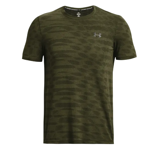 Under Armour Seamless Ripple T-Shirt - Marine Green