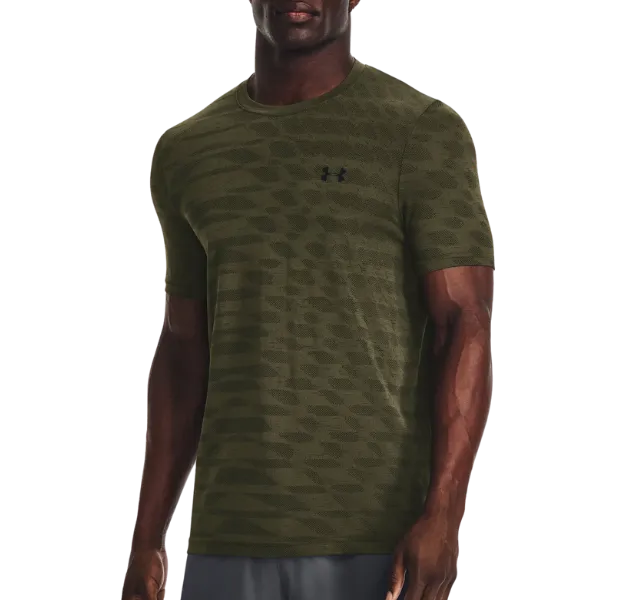 Under Armour Seamless Ripple T-Shirt - Marine Green