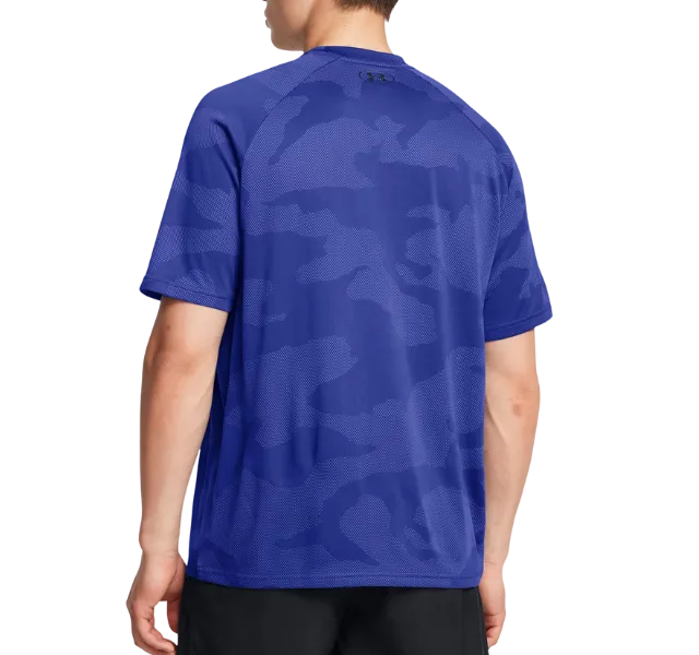 Under Armour Tech Velocity Jacquard Camo T-Shirt - Blue Royal