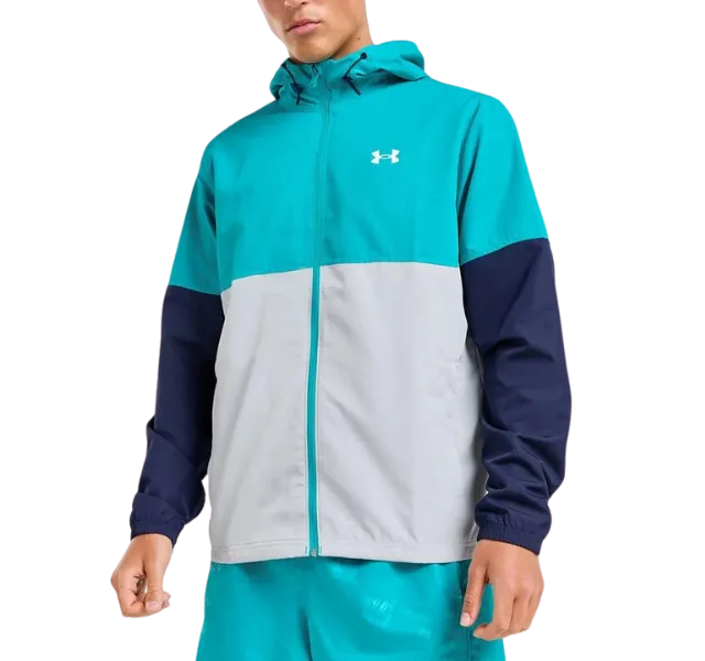 Under Armour Velocity Jacquard T-Shirt - Windrunner - Speedpocket Shorts Outfit - White/Blue