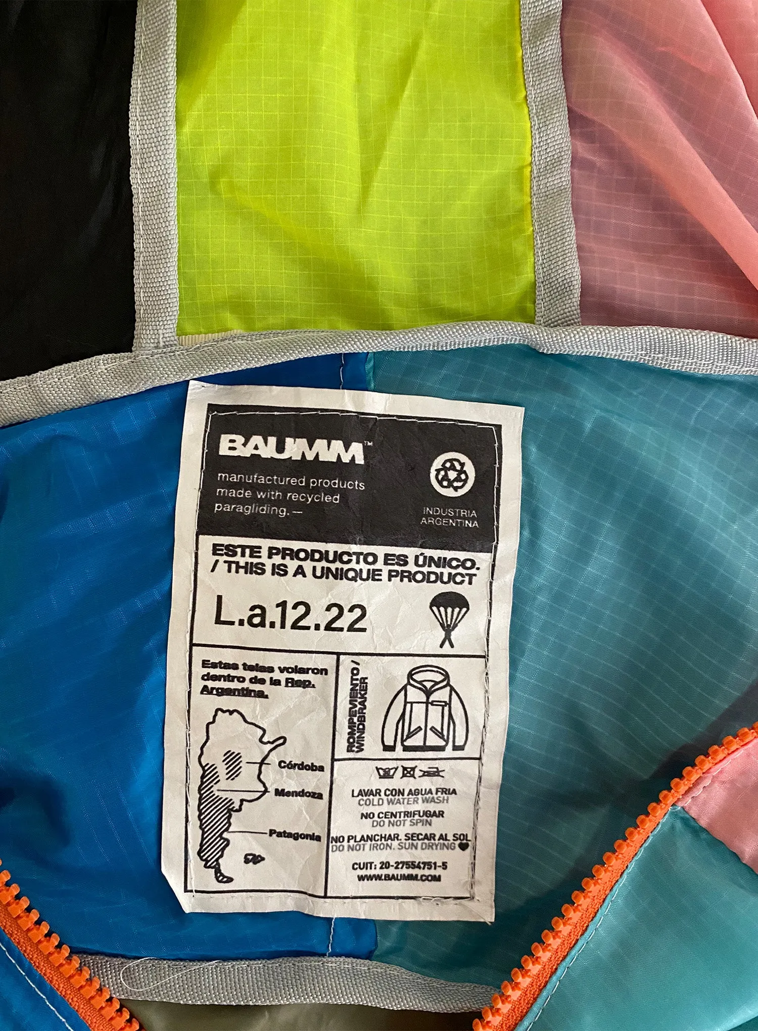 Upcycled Parachute Jacket (Large - L.a.12.22)